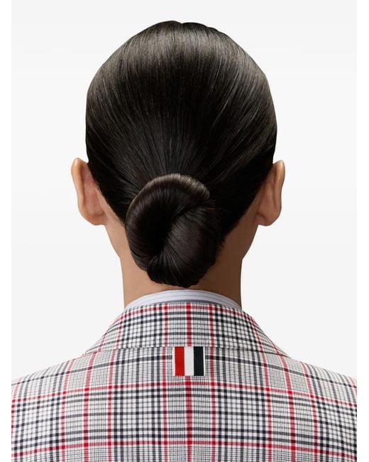 Thom Browne Gray Plaid-Pattern Blazer