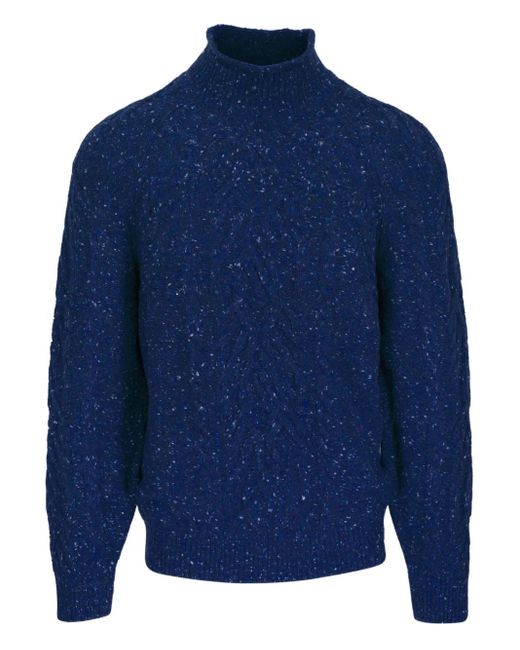 Maglione A Collo Alto di Brunello Cucinelli in Blue da Uomo