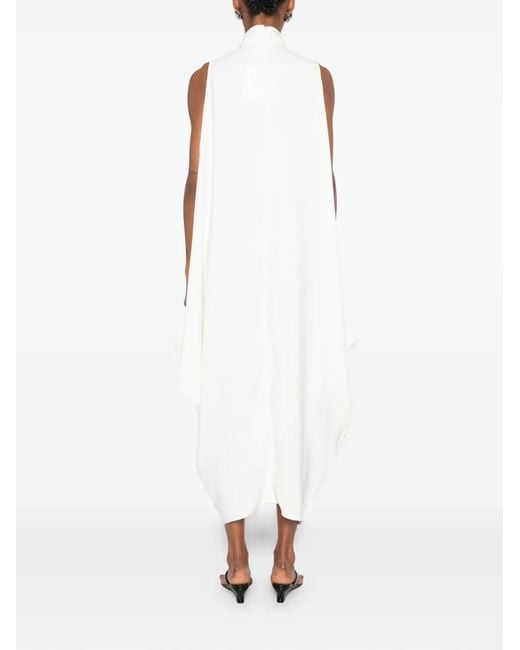 Vestiaire d'un Oiseau Libre White Side-Cut-Out Sleeveless Dress