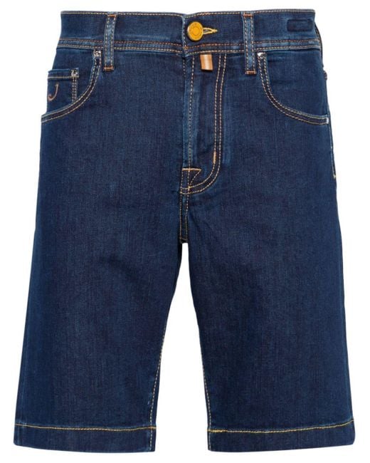 Jacob Cohen Blue Skinny-leg Denim Shorts for men
