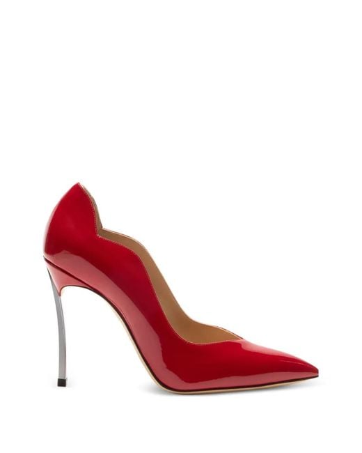 Casadei Red Blade Mylove Pointed-Toe Pumps