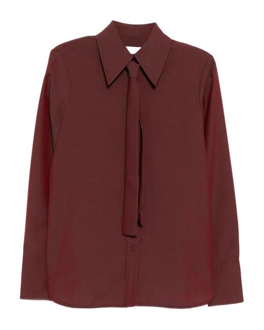 Jil Sander Purple Tie Poplin Shirt