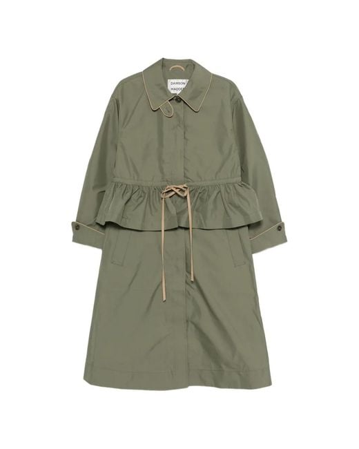 Damson Madder Green Myrtle Ruffled Coat