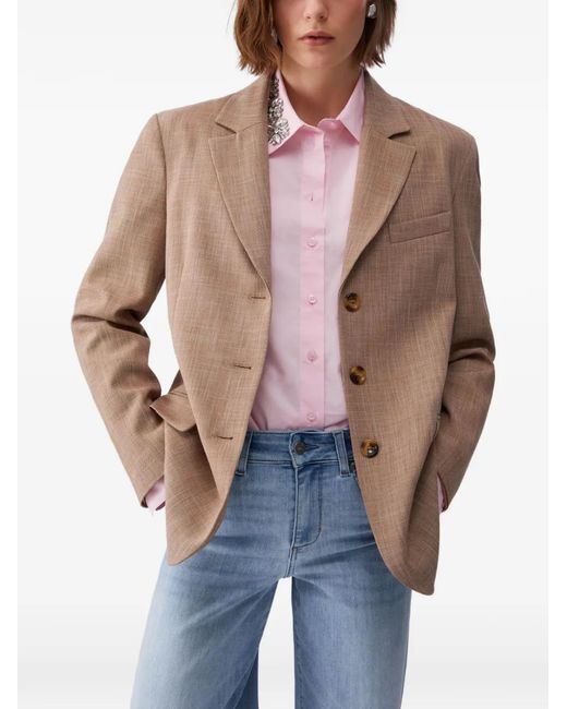 Liu Jo Natural Blazer With Scarf