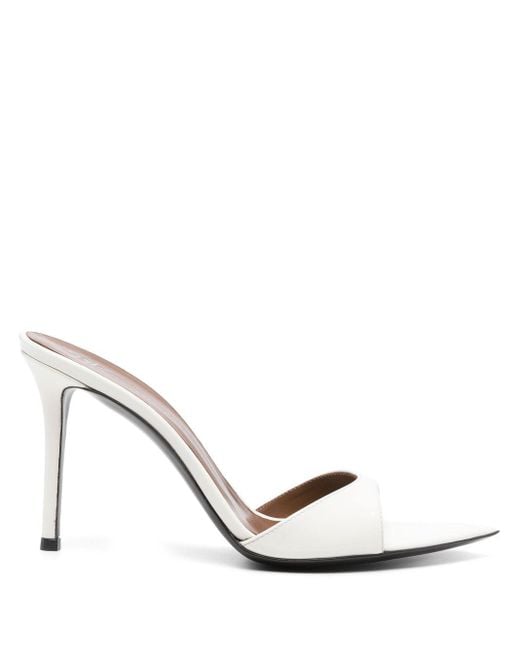 Giuseppe Zanotti White 90Mm Intriigo Strap Mules