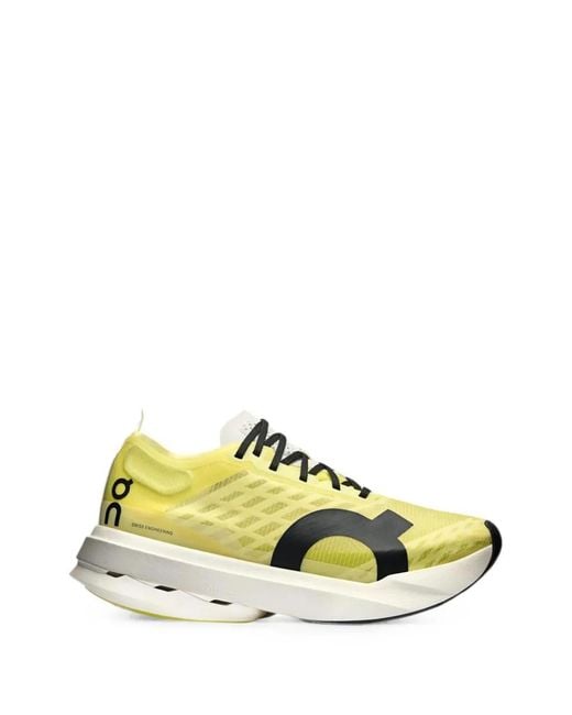 On Shoes Yellow Cloudboom Strike Running Sneakers