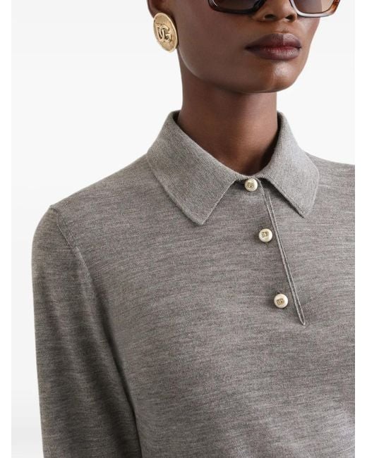 Dolce & Gabbana Gray Cashmere Pullover