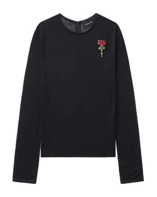 Simone Rocha Black Long Sleeve T-Shirt