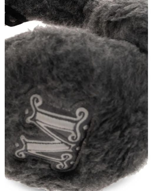 Max Mara Black Muffy2 Logo-Patch Earmuffs
