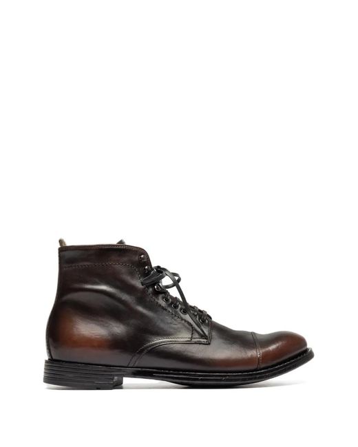 Officine Creative Black Mavic 006 Patina Leather Boots for men