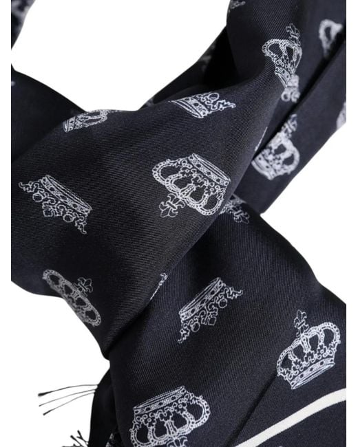 Sciarpa Con Frange di Dolce & Gabbana in Black da Uomo