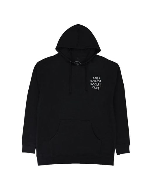 ANTI SOCIAL SOCIAL CLUB Black Glitter-Lettering Hoodie for men