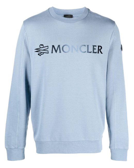 Moncler Sweatshirt mit Logo-Print in Blau für Herren | Lyst AT