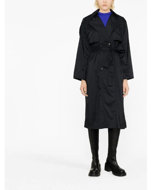 Moncler Black Deva Belted Trench Coat