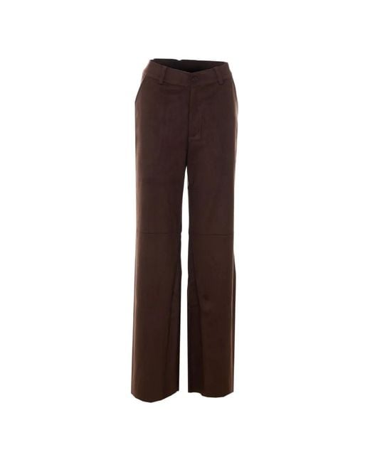 ELEH Brown Wide-Leg Trousers