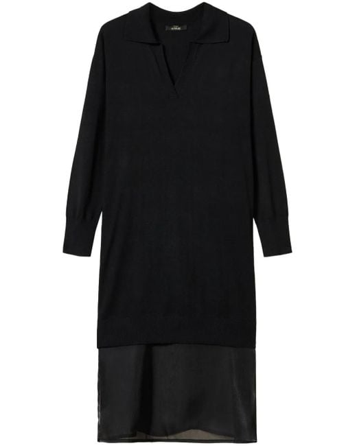 Twinset Gebreide Midi-Jurk in het Black