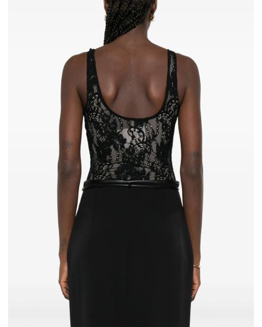 Zimmermann フローラルレース ボディスーツ Black