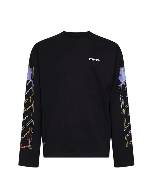Off-White c/o Virgil Abloh Blue Archigeography Arrow Long-Sleeve T-Shirt for men