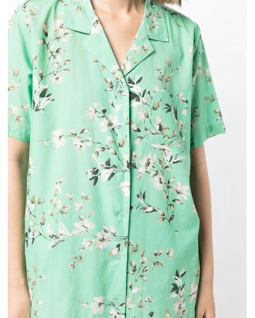 Bambah Green Floral Short-Sleeve Shirt