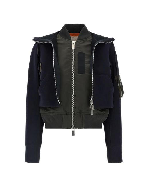 Sacai Blue Sponge Double-Layer Hoodie
