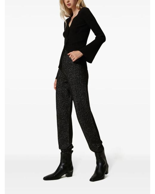 Twinset Black Gestrickte Jogginghose