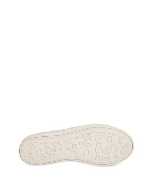 Guess Pink Monogram Logo-Detail Sneakers