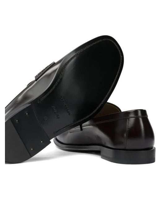 Henderson Black Leather Loafers for men