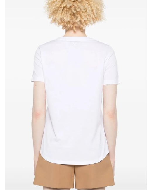 Max Mara White Logo Cotton T-Shirt
