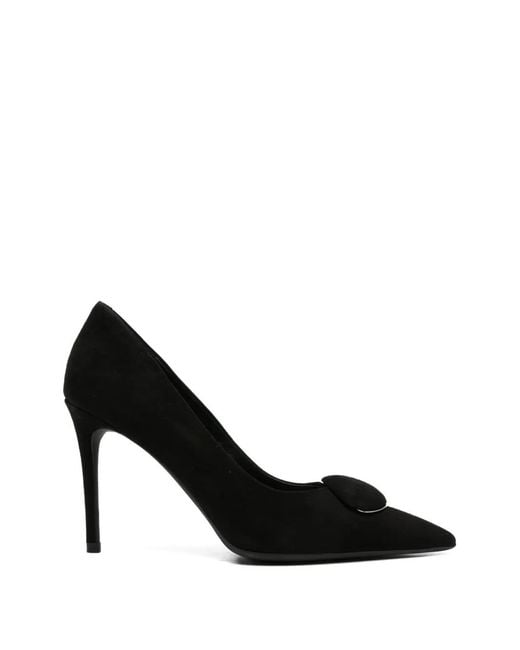 ADRIANNA FERETTI Black Pointed-Toe Pumps