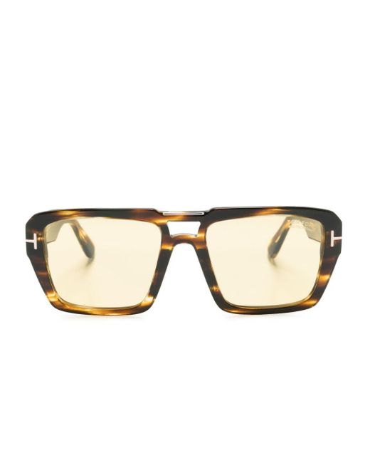 Tom Ford Redford Pilotenbrille in Natural für Herren