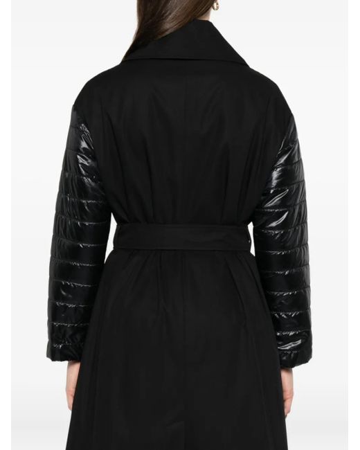 Cappotto Doppiopetto Trapuntato di Herno in Black