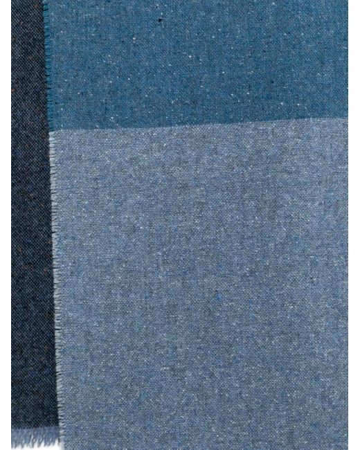 Paul Smith Blue Checked Scarf for men