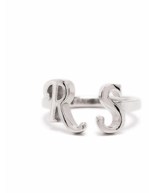 Raf Simons White Rs Brass Ring for men