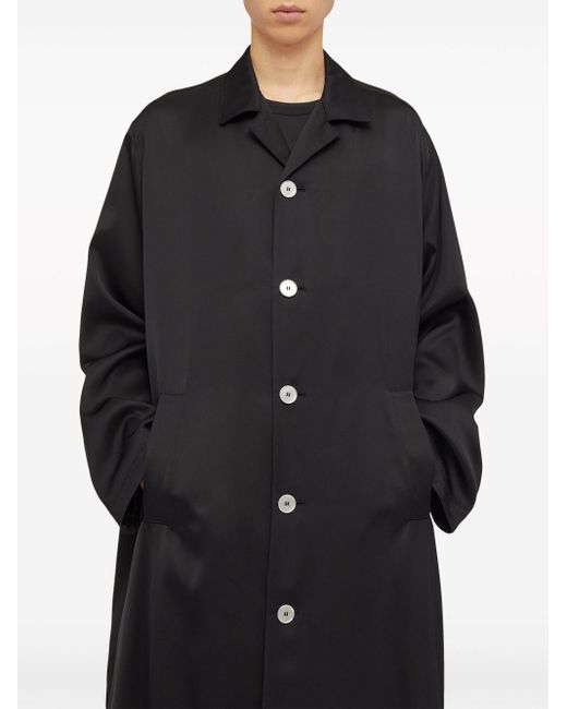Jil Sander Black Button-down Single-breasted Coat for men