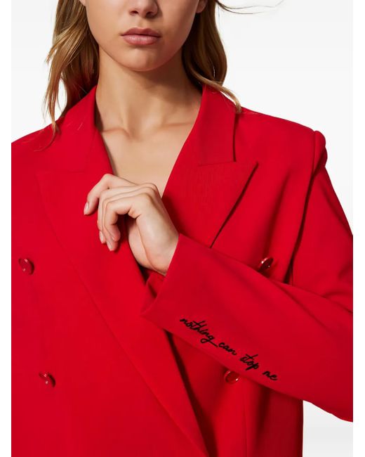 Twinset Double-breasted embroidered blazer