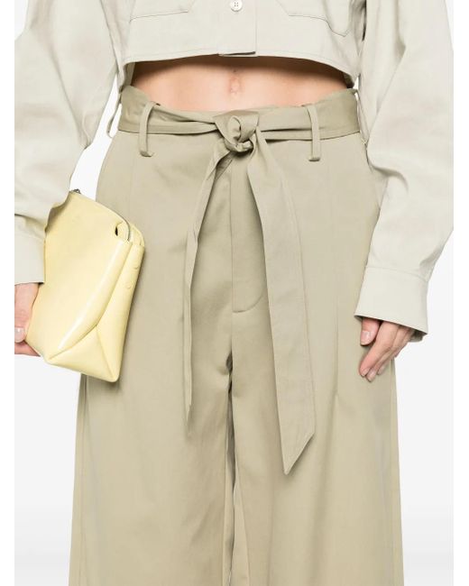 Alysi Natural Belted Trousers