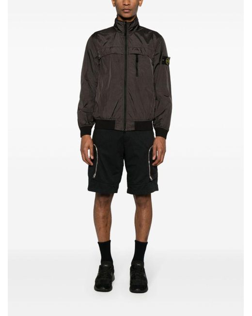 Stone Island 41022 Garment Dyed Crinkle Reps R-ny in Black