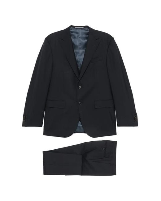 Corneliani Blue Three-Piece Wool Suit for men