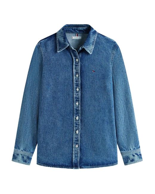 Tommy Hilfiger Blue Heritage Buttoned Denim Shirt