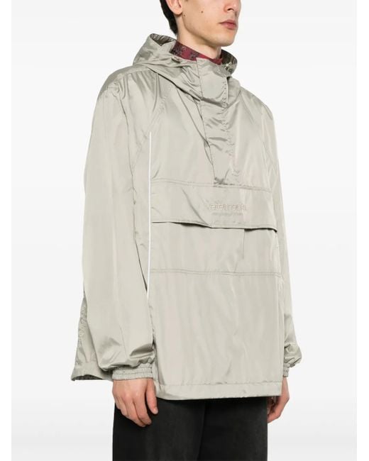 Vetements Gray Lightweight Hooded Windbreaker