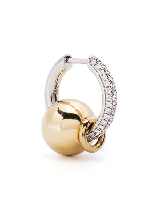 Rainbow K The Piercing ダイヤモンド フープピアス 14kゴールド White