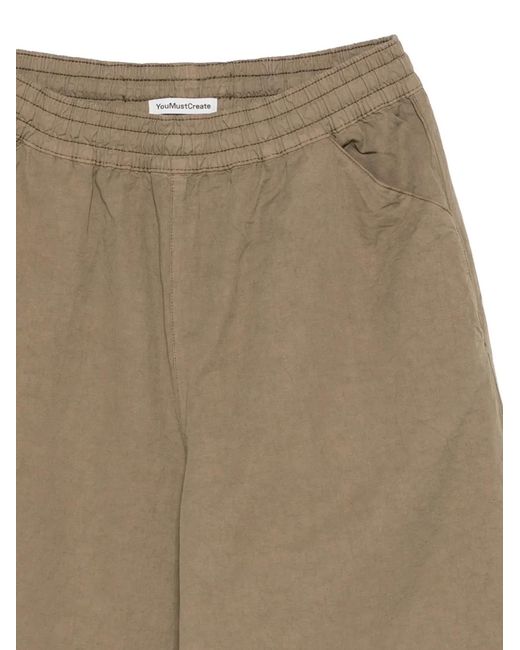 YMC White Elasticated Trousers for men
