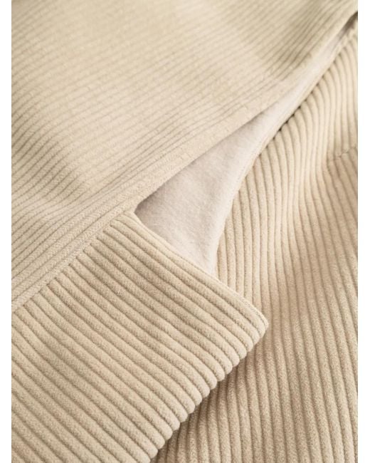 Black Crane Natural V-Neck Corduroy Top