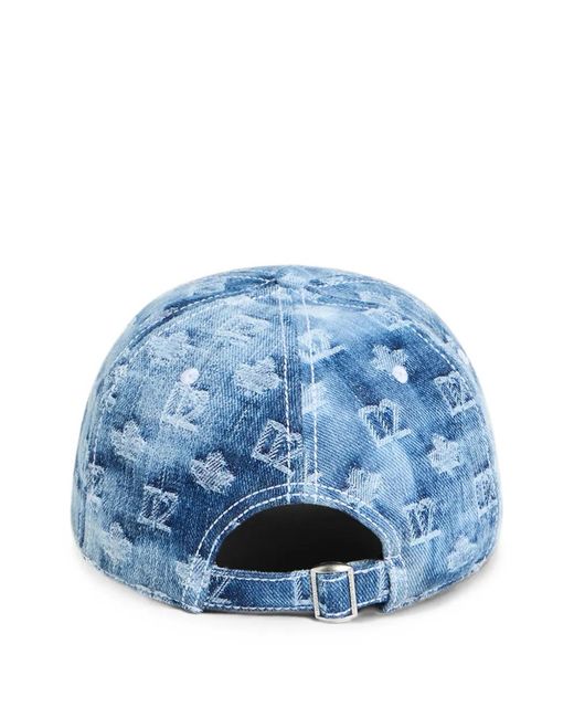 DSquared² Blue D2 Monogram Baseball Cap