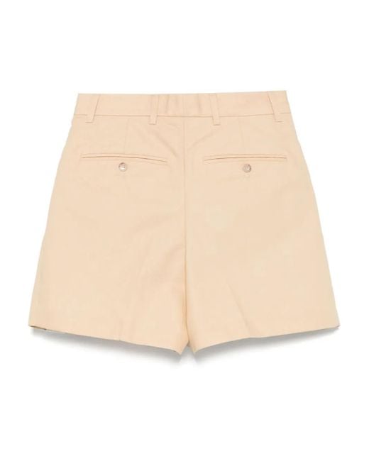 Bally Natural Pleated Shorts