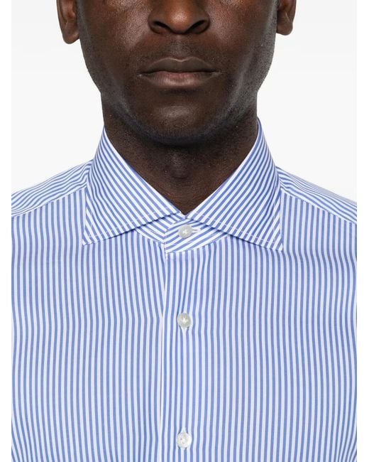 Borriello Blue Stripe Shirt for men