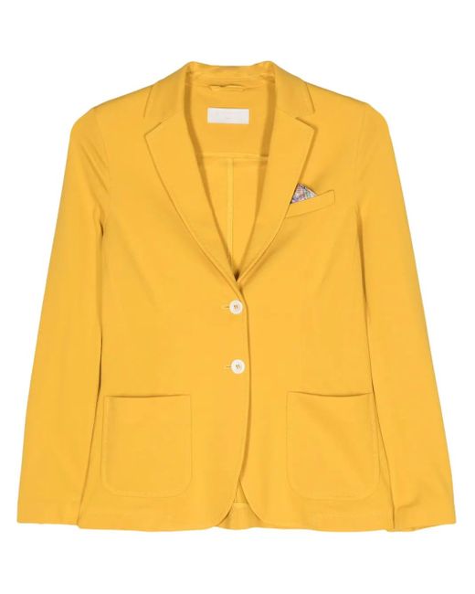Circolo 1901 Yellow Piqué Single-Breasted Blazer