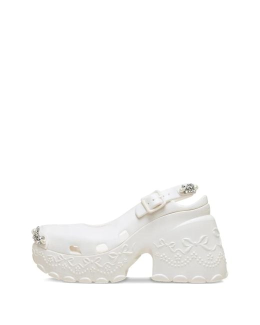 Crocs™ X Simone Rocha Buckle Embellished Pumps in White | Lyst