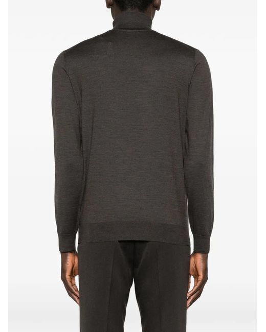 Corneliani Black Roll-Neck Sweater for men