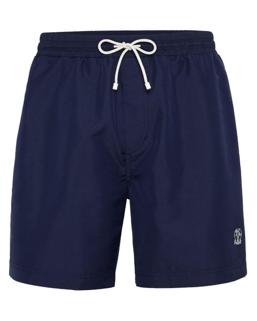 Brunello Cucinelli Blue Swim Shorts for men